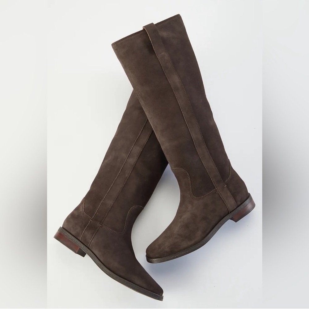 Gorgeous Genuine Leather Sally Suede Riding Boot-NWT